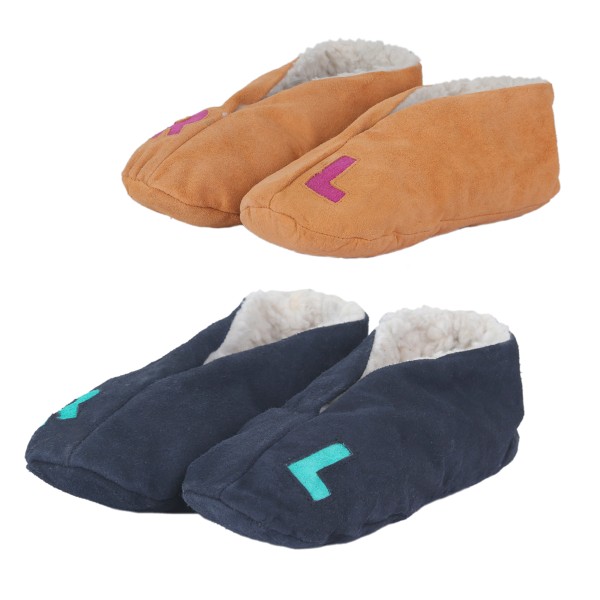 Sonia Originelli Kinder Wildlederhausschuh "Links Rechts" Leder Schluffis