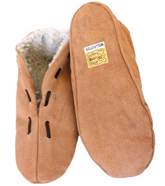 Sonia Originelli Kinder Wildlederhausschuh "Premium" Echt Leder Wollfutter