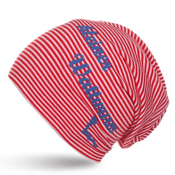 Sonia Originelli Kleinkind Beanie Mütze Baby "Kleiner Wattwurm" Maritim Streifen