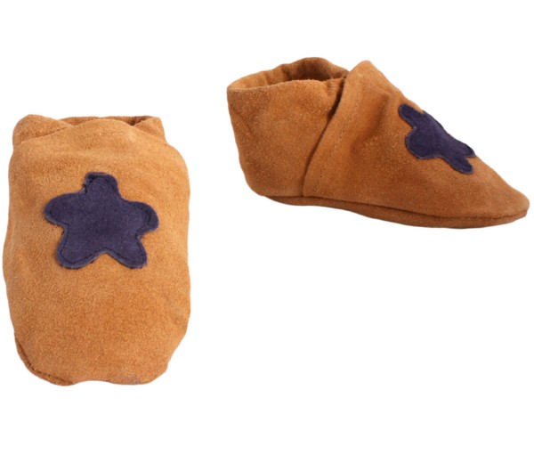 Sonia Originelli Kleinkinder Baby Wildlederhausschuh "Blume" Echt Leder