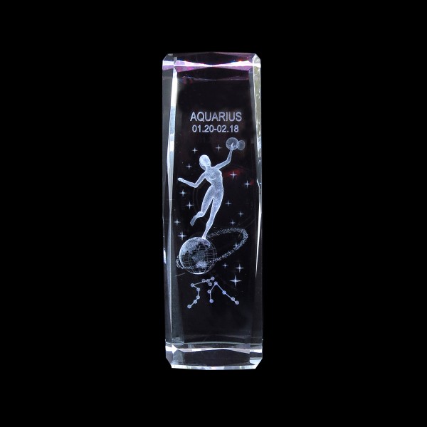 Sonia Originelli Kristallwürfel "Sternzeichen" 3D Figur Deko Glas