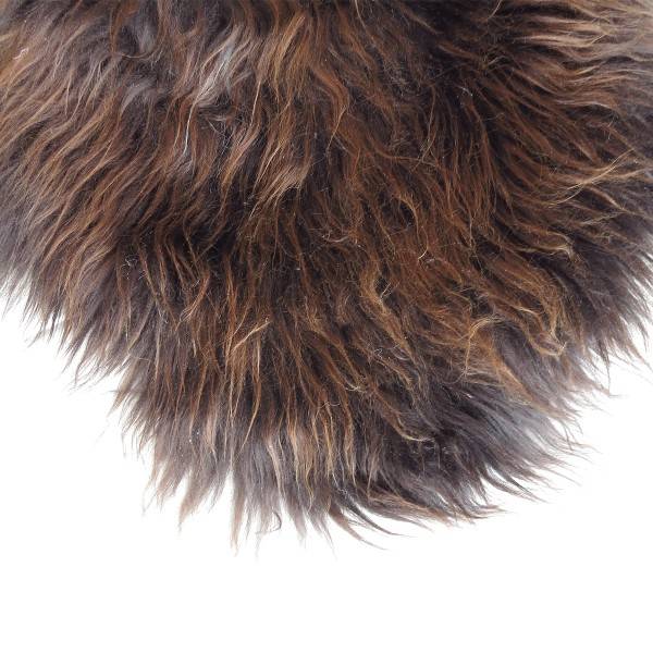 Sonia Originelli Lammfell Deko Teppich Natur Echtfell Schaf Braun Schwarz