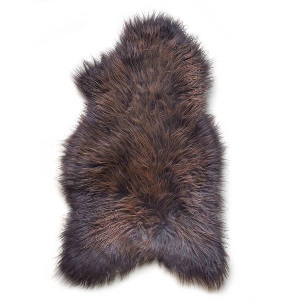 Sonia Originelli Lammfell Deko Teppich Natur Echtfell Schaf braun schwarz