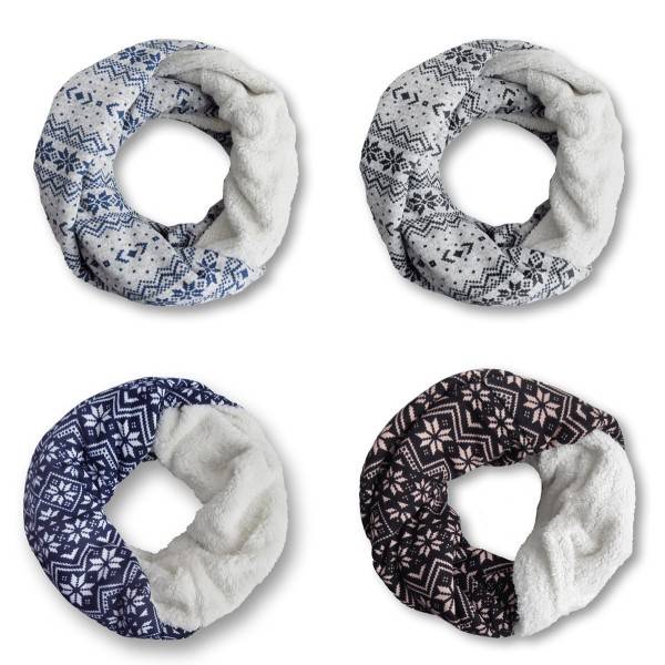 Sonia Originelli Loop "Flower" Schal Kuschelfell Polyester Winter