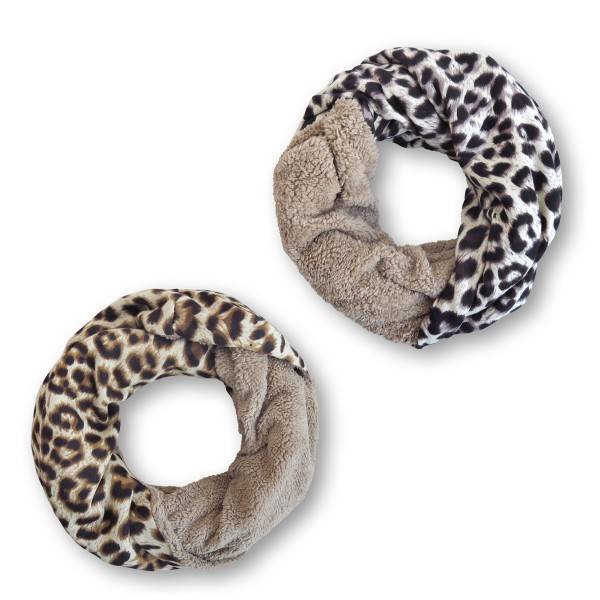 Sonia Originelli Loop "Leo" Schal Kuschelfell Polyester Winter