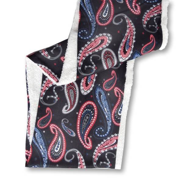 Sonia Originelli Loop "Paisley" Schal Kuschelfell Polyester Winter