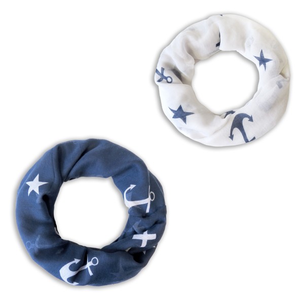 Sonia Originelli Loop Schal "Anker Sterne" Rundschal Sommer