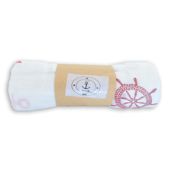 Sonia Originelli Loop Schal "Maritim Steuerrad Anker" Reliefdruck Sommer