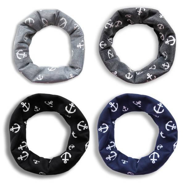 Sonia Originelli Loop Schal "Mini Anker" Maritim Allover Print Sommer Mundschutz Atemschutz