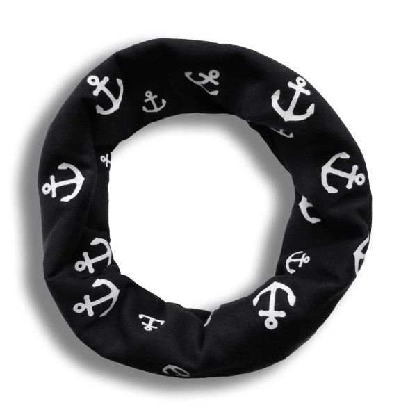 Sonia Originelli Loop Schal "Mini Anker" Maritim Allover Print Sommer Mundschutz Atemschutz