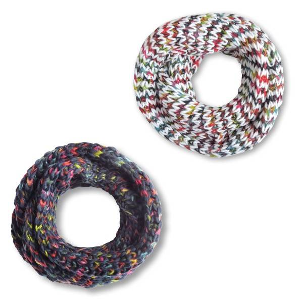 Sonia Originelli Loop Schal Regenbogen Strick Kuschelig Weich