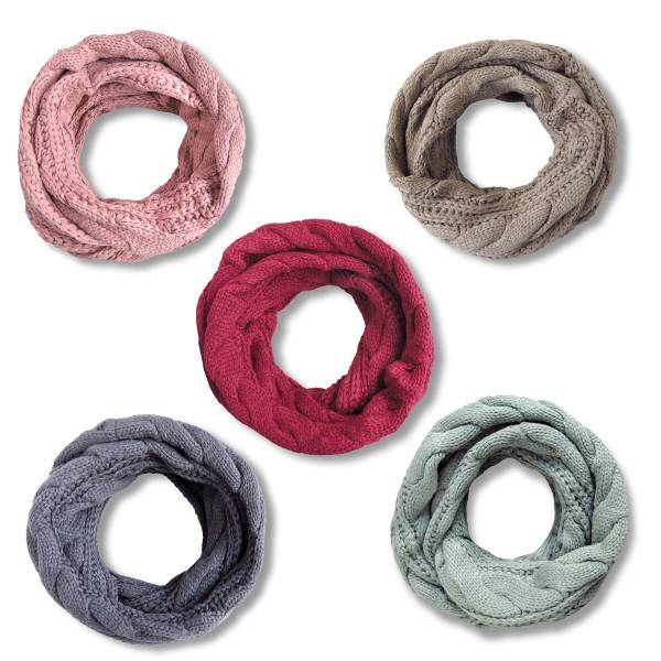 Sonia Originelli Loop Schal Strick Polyacryl Zopfmuster Winter