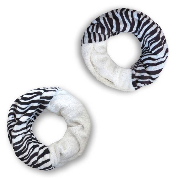 Sonia Originelli Loop "Zebra" Schal Kuschelfell Polyester Winter