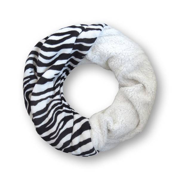 Sonia Originelli Loop "Zebra" Schal Kuschelfell Polyester Winter Sonia Originelli Loop "Zebra" Schal Kuschelfell Polyester Winter