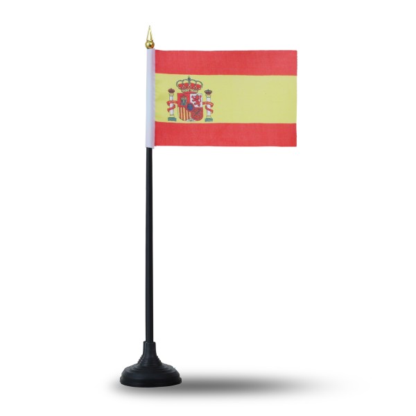 Sonia Originelli Mini Handfahnen Mit Tischständer Fuß 10 Stück Set "Spanien" Spain Espana EM WM Flaggen Fanartikel