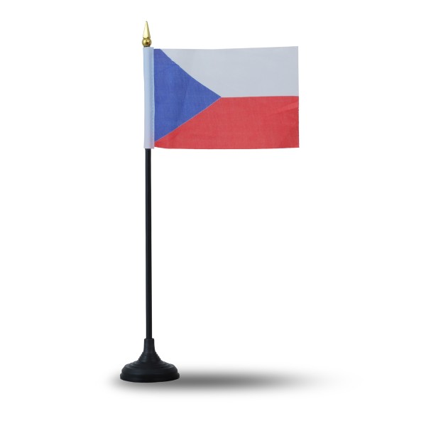 Sonia Originelli Mini Handfahnen Mit Tischständer Fuß 10 Stück Set "Tschechien" Czech Republic EM WM Flaggen Fanartik