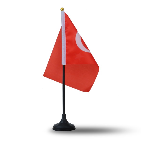 Sonia Originelli Mini Handfahnen Mit Tischständer Fuß 10 Stück Set "Türkei" Turkey Türkiye" EM WM Flaggen Fanartikel