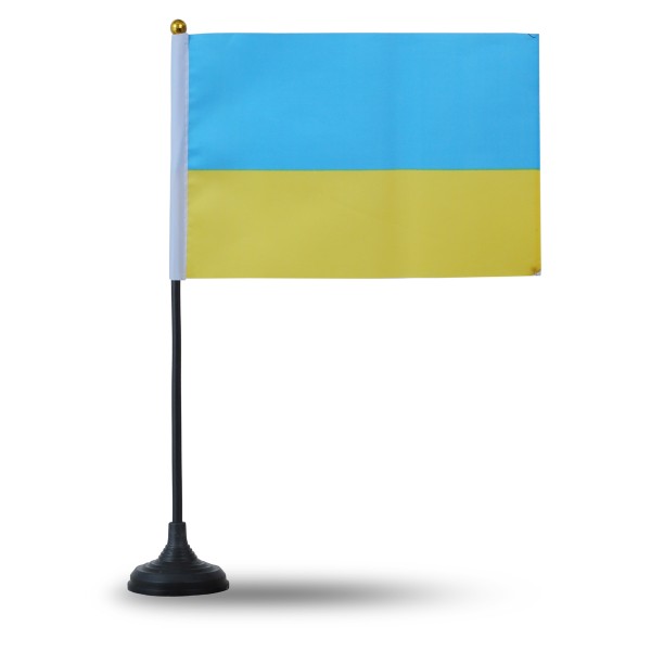 Sonia Originelli Mini Handfahnen Mit Tischständer Fuß 10 Stück Set "Ukraine" EM WM Flaggen Fanartikel