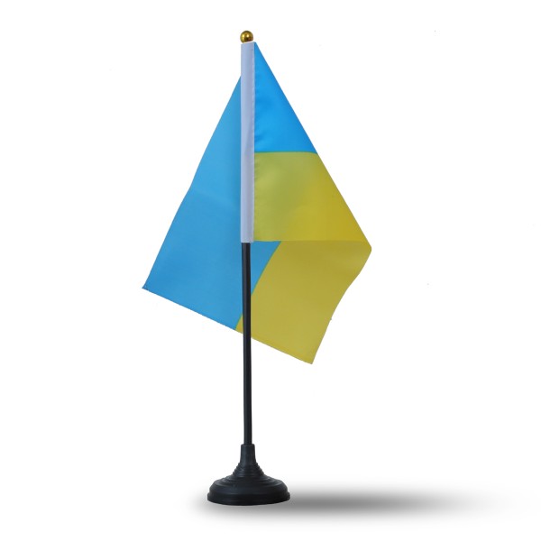 Sonia Originelli Mini Handfahnen Mit Tischständer Fuß 10 Stück Set "Ukraine" EM WM Flaggen Fanartikel