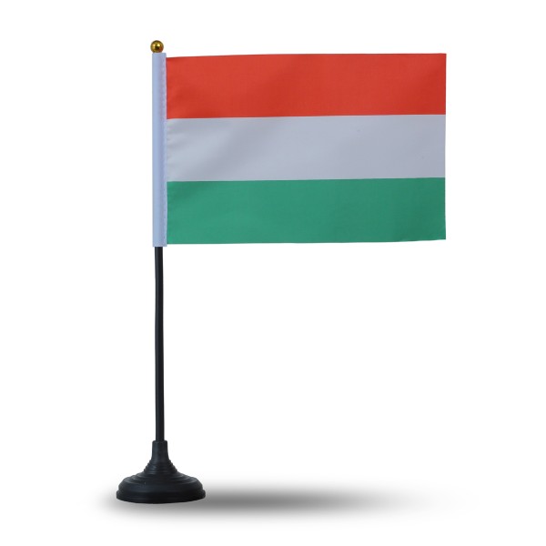 Sonia Originelli Mini Handfahnen Mit Tischständer Fuß 10 Stück Set "Ungarn" Hungary EM WM Flaggen Fanartikel