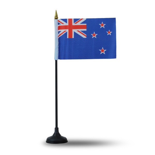 Sonia Originelli Mini Handfahnen Mit Tischständer Fuß 10 Stück Set "Neuseeland" New Zealand EM WM Flaggen Fanartikel