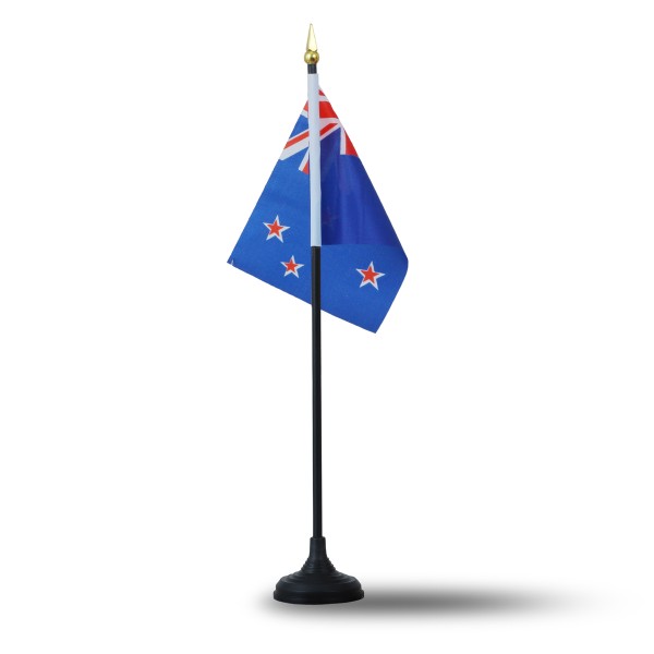 Sonia Originelli Mini Handfahnen Mit Tischständer Fuß 10 Stück Set "Neuseeland" New Zealand EM WM Flaggen Fanartikel