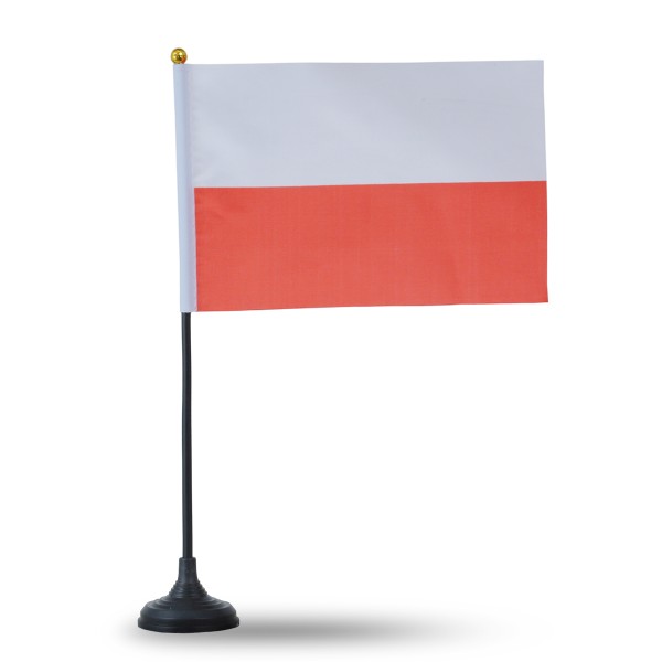 Sonia Originelli Mini Handfahnen Mit Tischständer Fuß 10 Stück Set "Polen" Poland Polska EM WM Flaggen Fanartikel