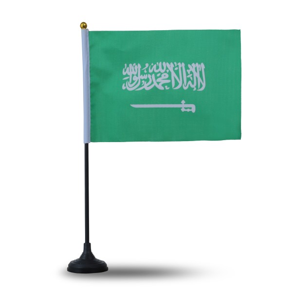 Sonia Originelli Mini Handfahnen Mit Tischständer Fuß 10 Stück Set "Saudi-Arabien" Saudi Arabia EM WM Flaggen Fanarti