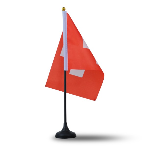 Sonia Originelli Mini Handfahnen Mit Tischständer Fuß 10 Stück Set "Schweiz" Switzerland Suisse Swiss EM WM Flaggen F