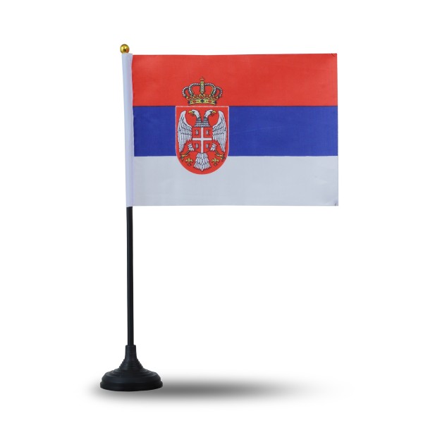 Sonia Originelli Mini Handfahnen Mit Tischständer Fuß 10 Stück Set "Serbien" Serbia EM WM Flaggen Fanartikel