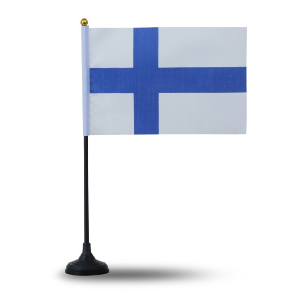 Sonia Originelli Mini Handfahnen Mit Tischständer Fuß 10 Stück Set "Finnland" EM WM Flaggen Fanartikel