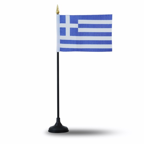 Sonia Originelli Mini Handfahnen Mit Tischständer Fuß 10 Stück Set "Griechenland" Greece EM WM Flaggen Fanartikel