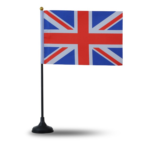 Sonia Originelli Mini Handfahnen Mit Tischständer Fuß 10 Stück Set "Grossbritannien" GB Great Britain UK EM WM Flagge