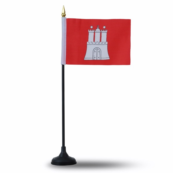 Sonia Originelli Mini Handfahnen Mit Tischständer Fuß 10 Stück Set "Hamburg" EM WM Flaggen Fanartikel