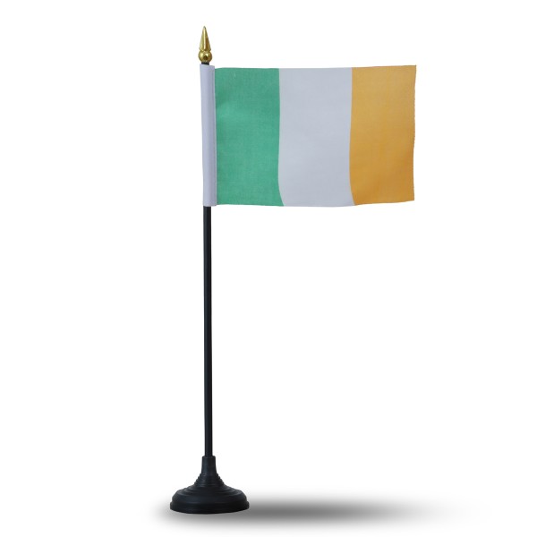 Sonia Originelli Mini Handfahnen Mit Tischständer Fuß 10 Stück Set "Irland" Ireland EM WM Flaggen Fanartikel