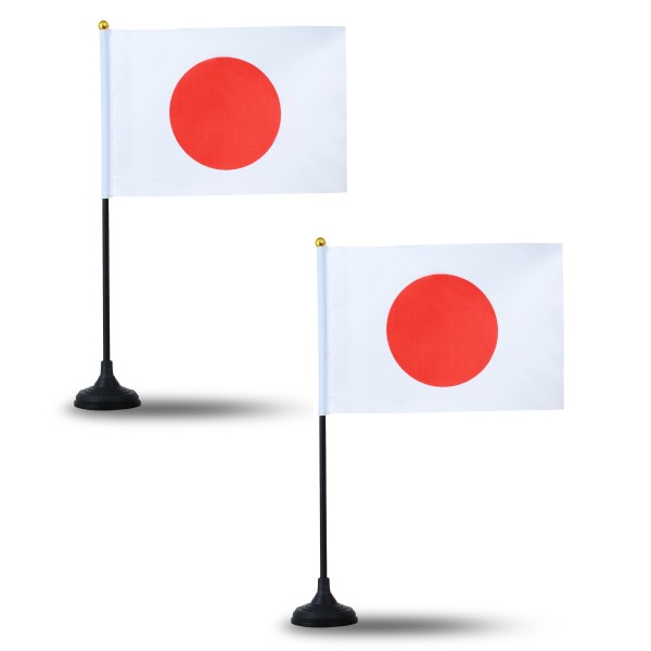 Sonia Originelli Mini Handfahnen Mit Tischständer Fuß 10 Stück Set "Japan" EM WM Flaggen Fanartikel