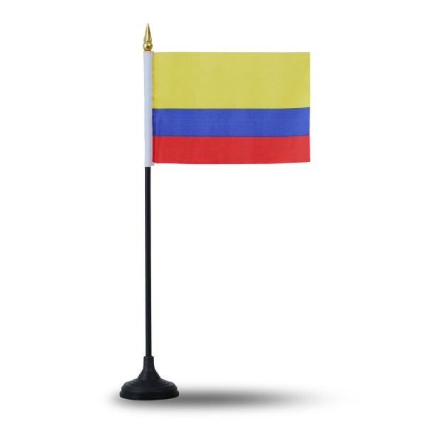 Sonia Originelli Mini Handfahnen Mit Tischständer Fuß 10 Stück Set "Kolumbien" Colombia EM WM Flaggen Fanartikel