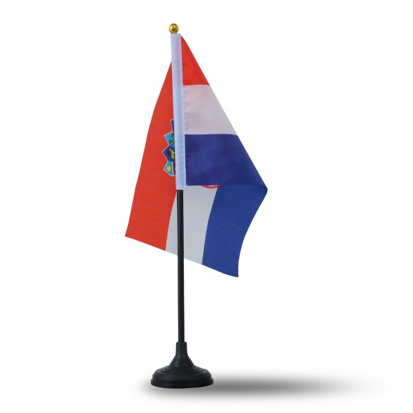 Sonia Originelli Mini Handfahnen Mit Tischständer Fuß 10 Stück Set "Kroatien" Croatia EM WM Flaggen Fanartikel