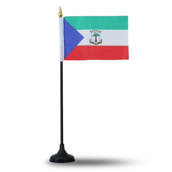 Sonia Originelli Mini Handfahnen Mit Tischständer Fuß 10 Stück Set "Äquatorial Guinea" EM WM Flaggen Fanartikel