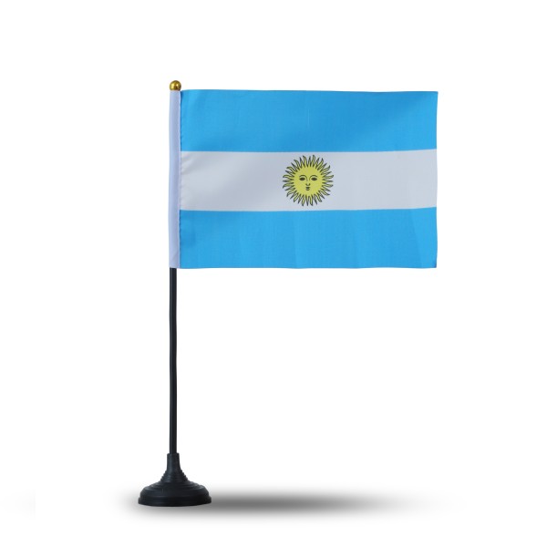 Sonia Originelli Mini Handfahnen Mit Tischständer Fuß 10 Stück Set "Argentinien" Argentina EM WM Flaggen Fanartikel