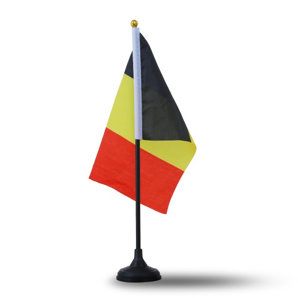 Sonia Originelli Mini Handfahnen Mit Tischständer Fuß 10 Stück Set "Belgien" Belgium EM WM Flaggen Fanartikel