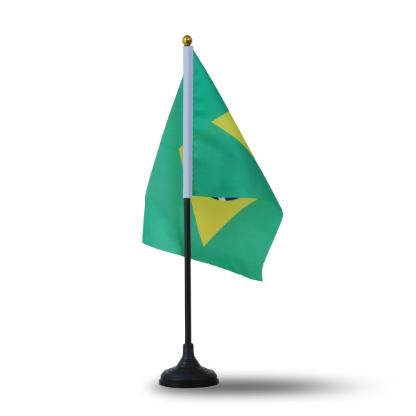 Sonia Originelli Mini Handfahnen Mit Tischständer Fuß 10 Stück Set "Brasilien" Brazil Brasil EM WM Flaggen Fanartikel