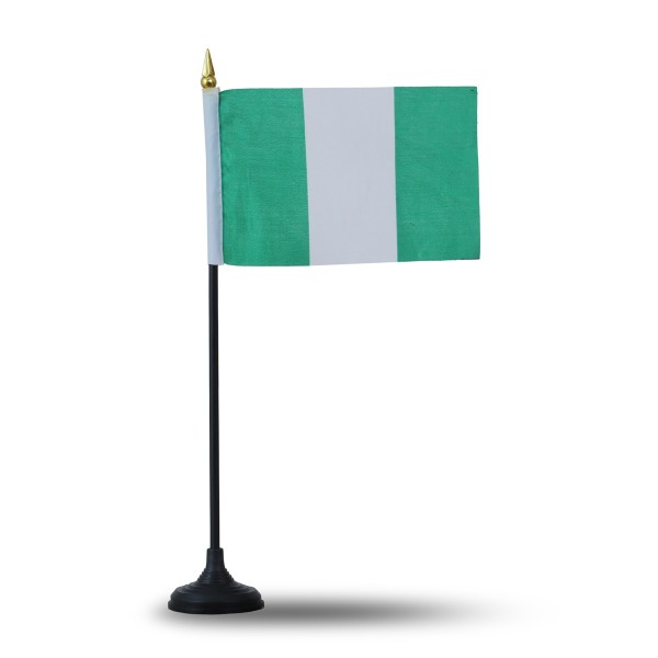 Sonia Originelli Mini Handfahnen Mit Tischständer Fuß 10 Stück Set "Nigerien"Nigeria EM WM Flaggen Fanartikel