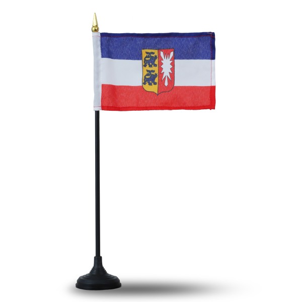 Sonia Originelli Mini Handfahnen Mit Tischständer Fuß 10 Stück Set "Schleswig-Holstein" EM WM Flaggen Fanartikel