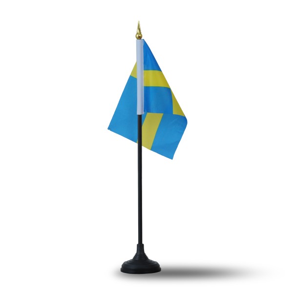 Sonia Originelli Mini Handfahnen Mit Tischständer Fuß 10 Stück Set "Schweden" Sweden EM WM Flaggen Fanartikel