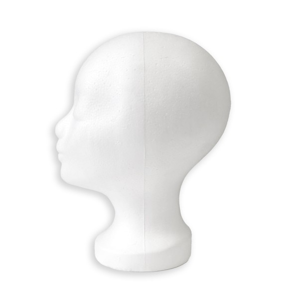 Sonia Originelli Modelkopf Classic Frau Styropor Weiß Mützenhalter Shopdisplay