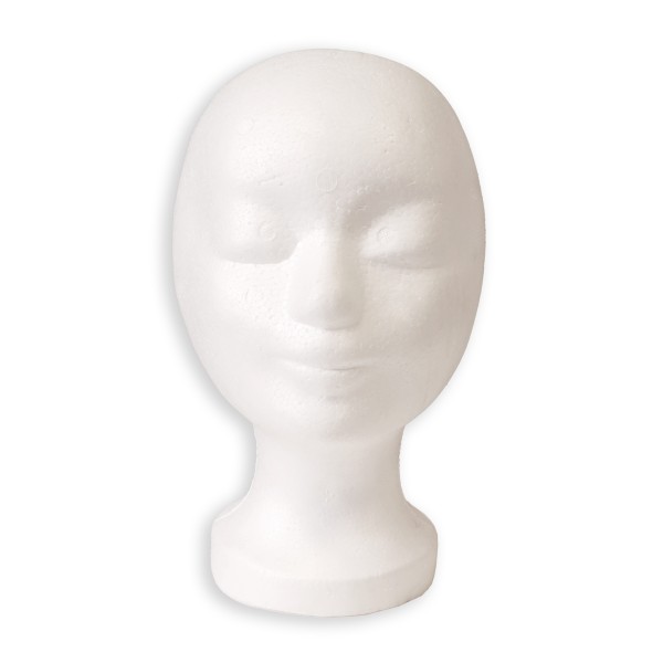 Sonia Originelli Modelkopf Classic Frau Styropor Weiß Mützenhalter Shopdisplay