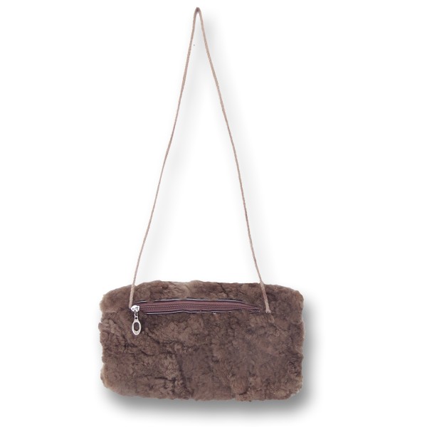 Sonia Originelli Muff Lammfell Portemonnaie Tasche Natur Kordel