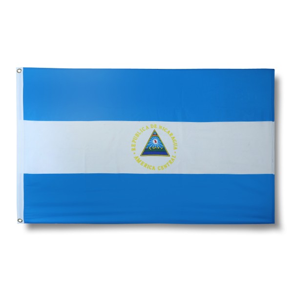 Sonia Originelli Nicaragua Fahne Flagge 90 x 150 cm Fanartikel Hissfahne Ösen WM EM