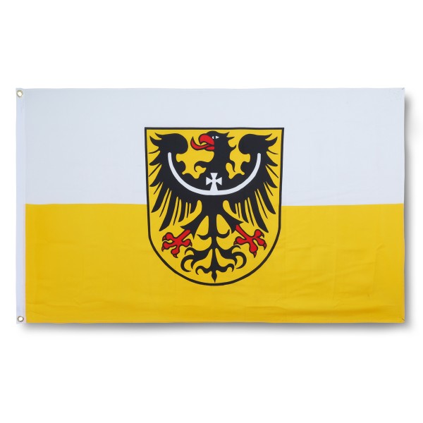 Sonia Originelli Niederschlesien Fahne Flagge 90 x 150 cm Fanartikel Hissfahne Ösen WM EM